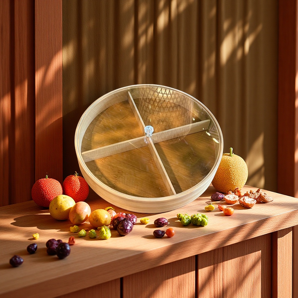 New Chinese-style dried fruit and snack storage box, home living room candy and nut storage box, daily necessities tableware, fruit plate and fruit basket Item Picture