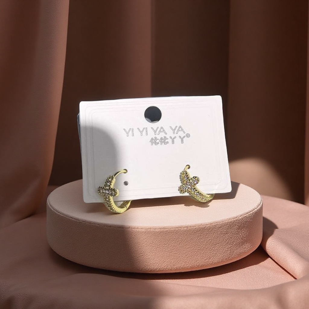 Jewellery韩版不锈钢耳环女款925纯银耳扣简约时尚耳饰配饰品