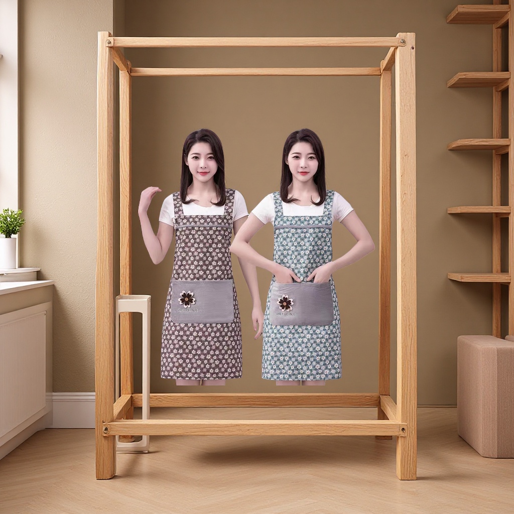 围裙/围裙女长袖时尚/防水袖套/防水围裙/一次性无纺布围裙产品图