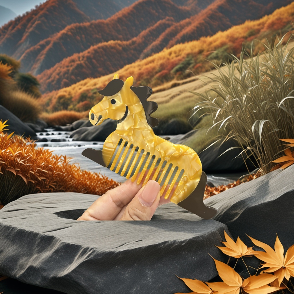 醋酸梳子柔顺防静电护发梳美容梳健康环保理发工具适用多发型