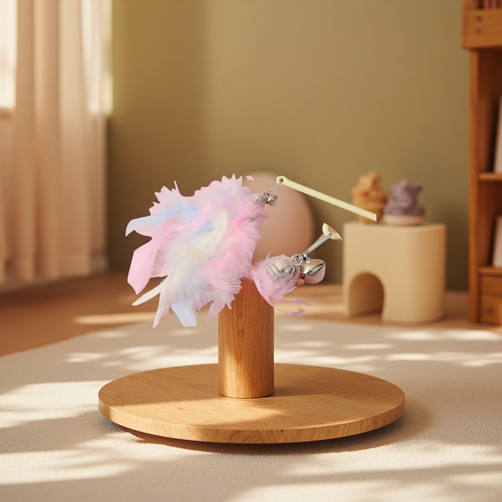 New cat toys, cat teaser sticks, durable long rods, feather cat teaser, pet supplies, pet cat entertainment products Specification image