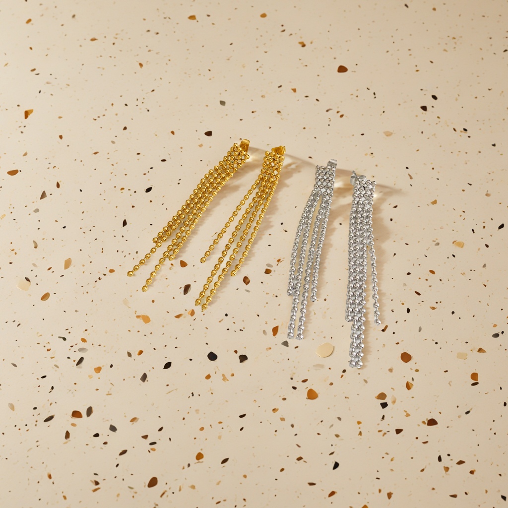 流苏耳环不锈钢保色简约时尚女款耳饰百搭气质耳坠配饰