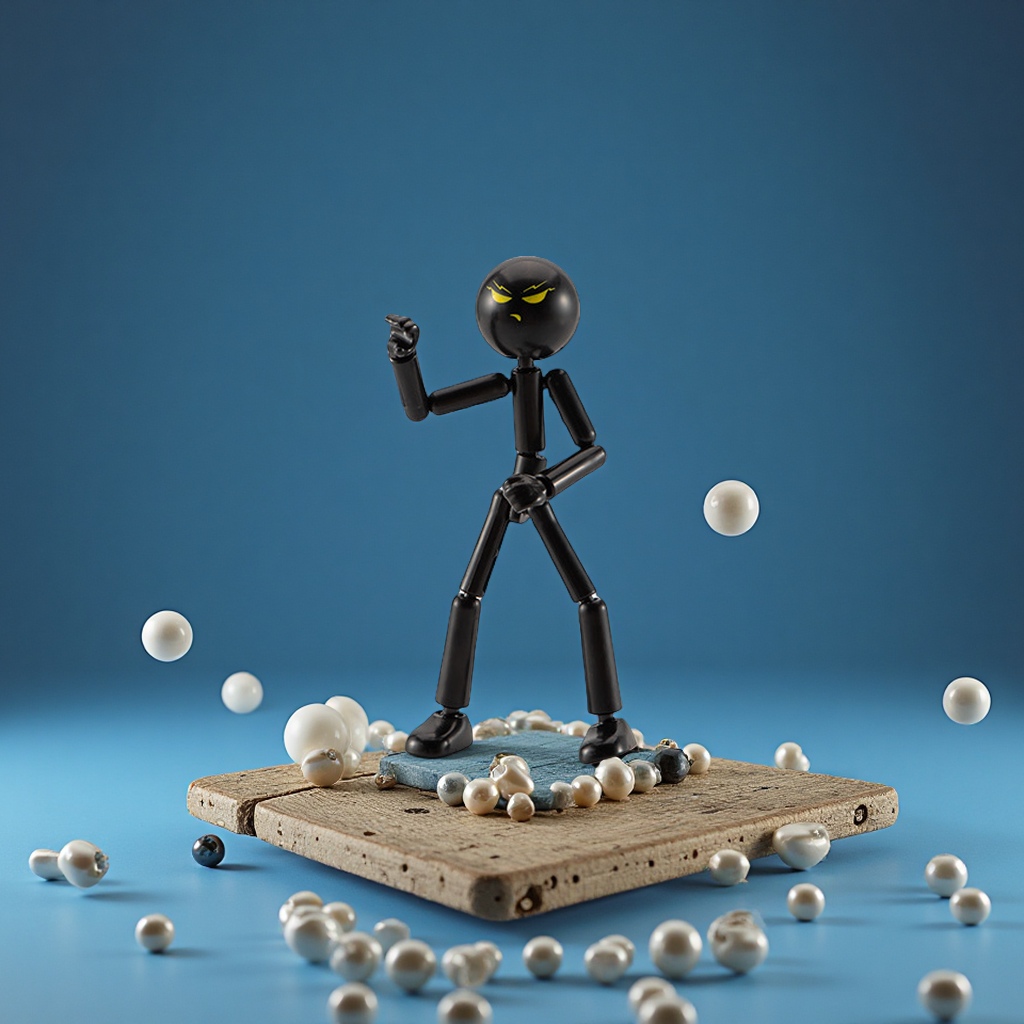 Cool stick figure children's DIY assembly model with movable joints, trendy figurine, surprise blind box gift, fun toy details Picture