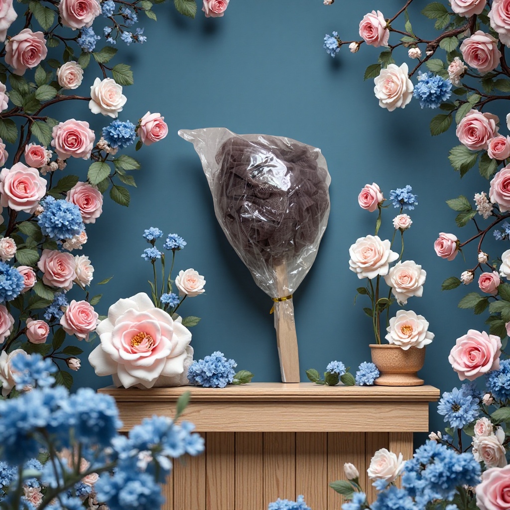 木炳浴球天然植物香氛柔软泡沫放松身心洁肤用品沐浴刷