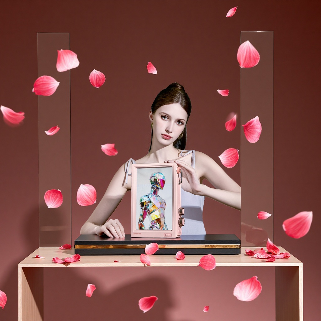 Divoom Time World Transparent Floating Electronic Photo Frame High-definition couple Digital Album Smart Projection Gift Specification image