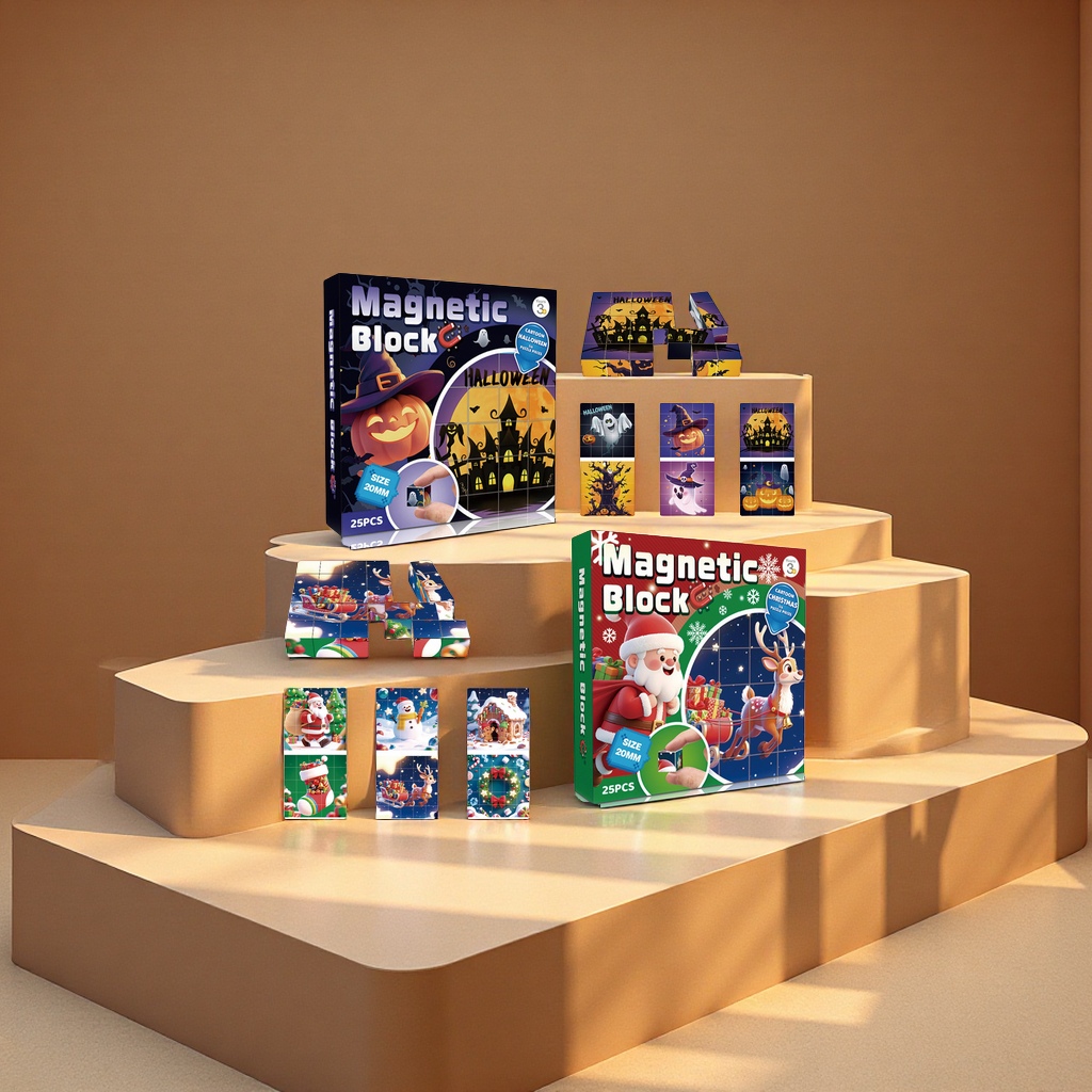 Cross-border magnetic building blocks, six-sided assembly, children's educational toys, cultivating spatial three-dimensional thinking, magnetic upright educational teaching AIDS 1