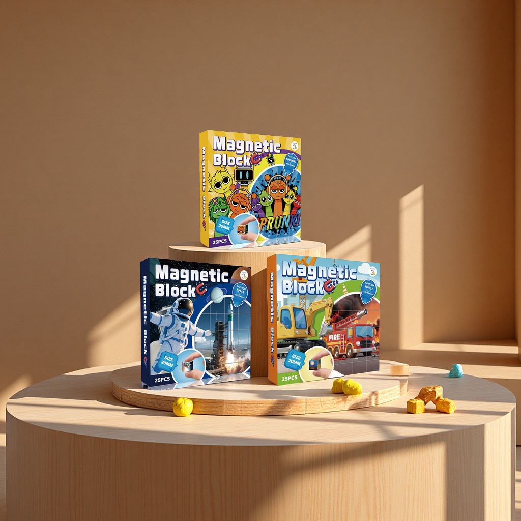 Cross-border magnetic building blocks, six-sided assembly, children's educational toys, cultivating spatial three-dimensional thinking, magnetic upright educational teaching AIDS 1 Application Scenario