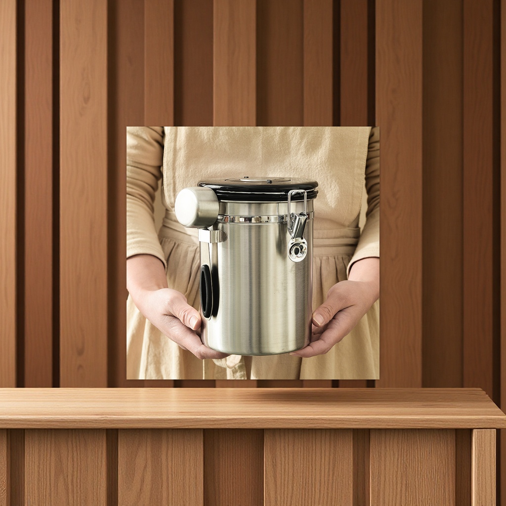 304 Stainless Steel Coffee Bean, Tea And Milk Powder Storage Tanks, Sealed Cans, Kitchen Storage Containers, Daily Necessities details Picture