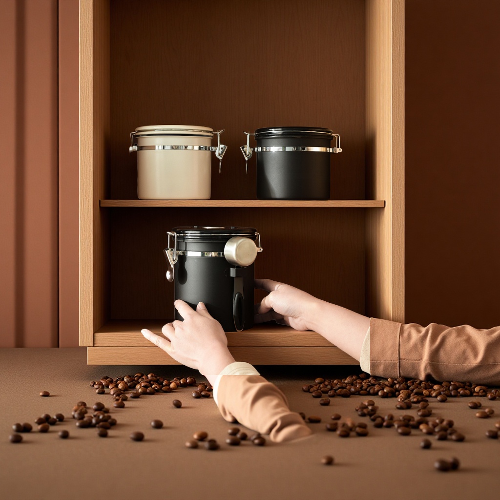 304 Stainless Steel Coffee Bean, Tea And Milk Powder Storage Tanks, Sealed Cans, Kitchen Storage Containers, Daily Necessities Specification drawing