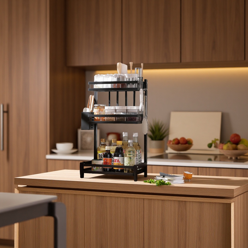 不锈钢多层调味架厨房置物架台面刀架砧板收纳架调料收纳架日用百货厨房整理