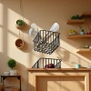 Multi-functional wall-mounted kitchen storage rack, no-drilling fruit and vegetable basket, storage basket, sundries rack, draining basket, household storage basket Specification image