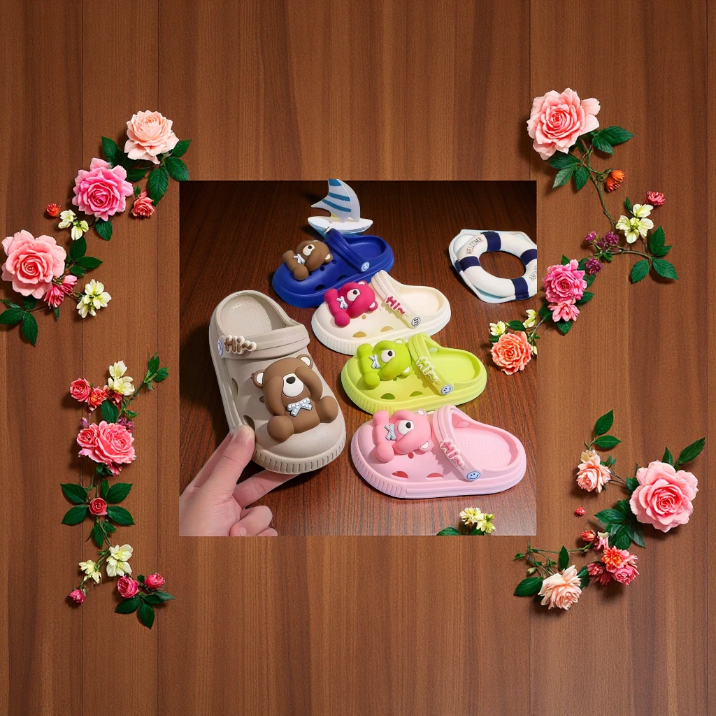 Niños dibujos animados chicos niñas zapatillas suave cómodo antideslizante verano cool mop niños zapatos estilo multicolor opcional details Picture