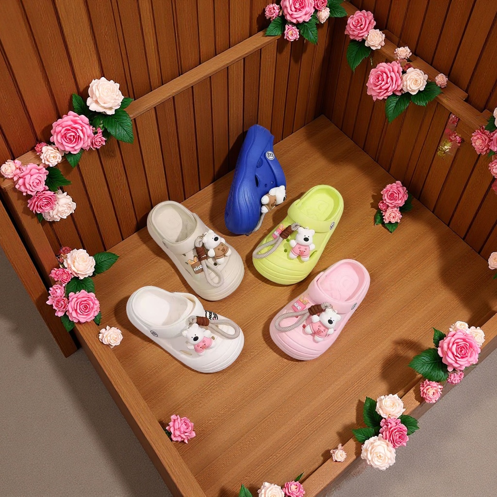 Niños dibujos animados chicos niñas zapatillas suave cómodo antideslizante verano cool mop niños zapatos estilo multicolor opcional Specification image