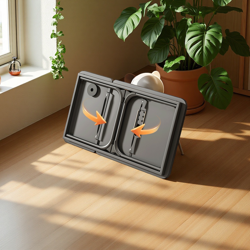 Portable folding small table for office desk and bed, home study desk, bedroom, student dormitory, simple style digital computer stand Specification image