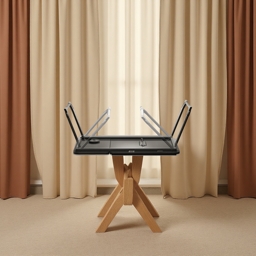 Portable folding small table for office desk and bed, home study desk, bedroom, student dormitory, simple style digital computer stand Application Scenario