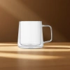 High borosilicate glass double-layer heat-insulating coffee mug, large-capacity breakfast milk tea jar, household drinking cup, daily necessities Item Picture