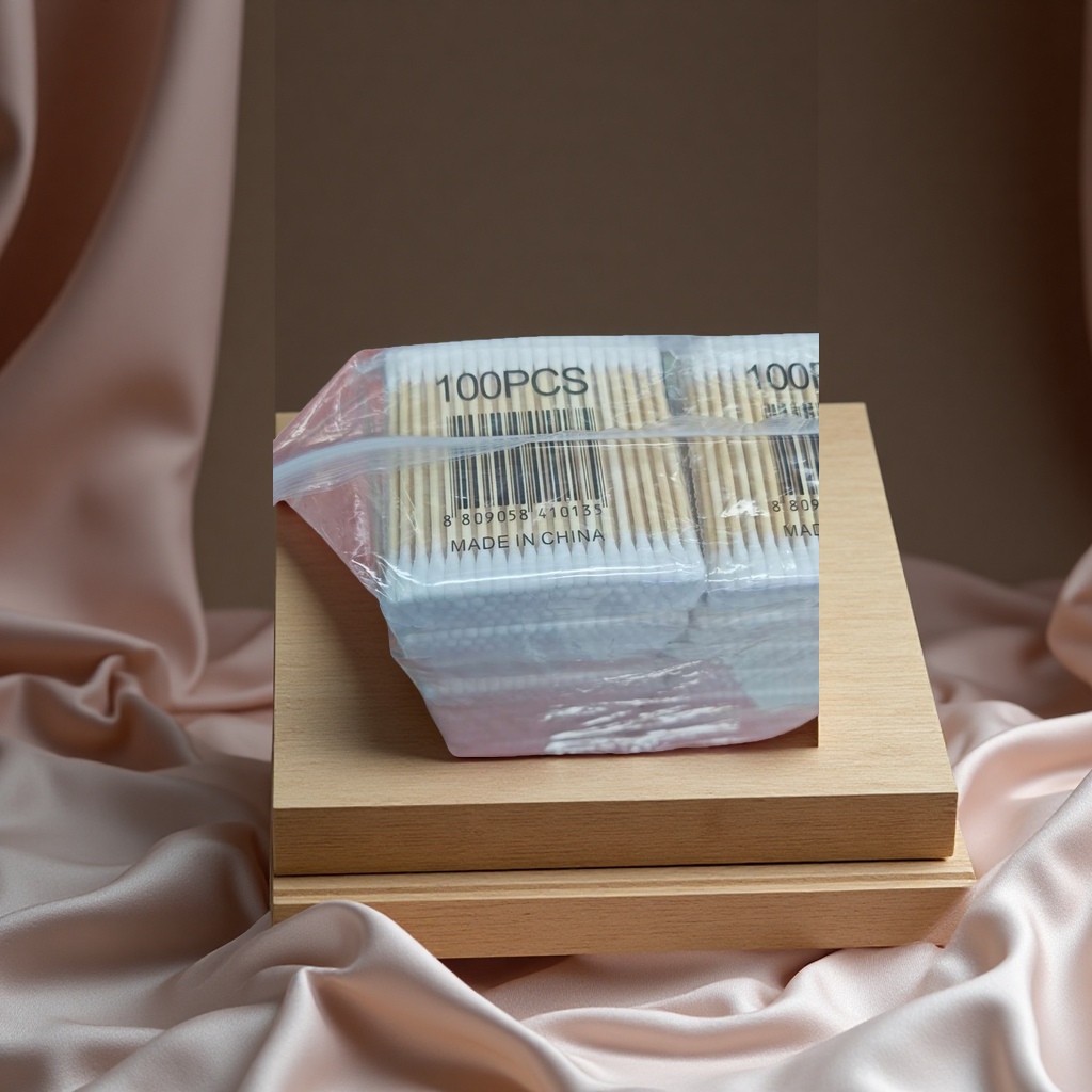 优质棉签柔软无纺布细头清洁耳鼻口美容化妆棉签100支装