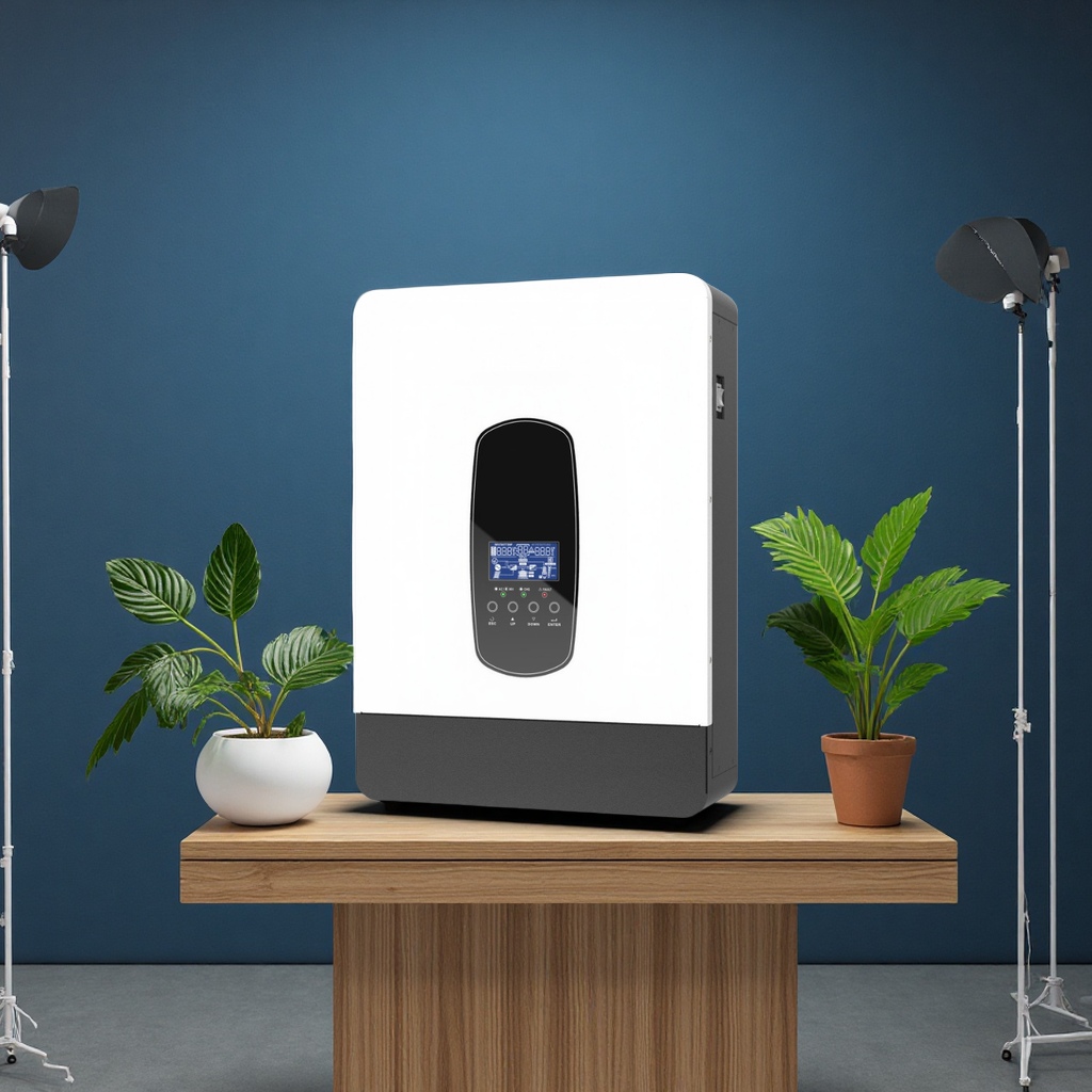 The 6.2KW48V to 220V reverse control all-in-one machine is equipped with an MPPT110APV55 wide-voltage photovoltaic inverter and a digital computer intelligent remote control Item Picture