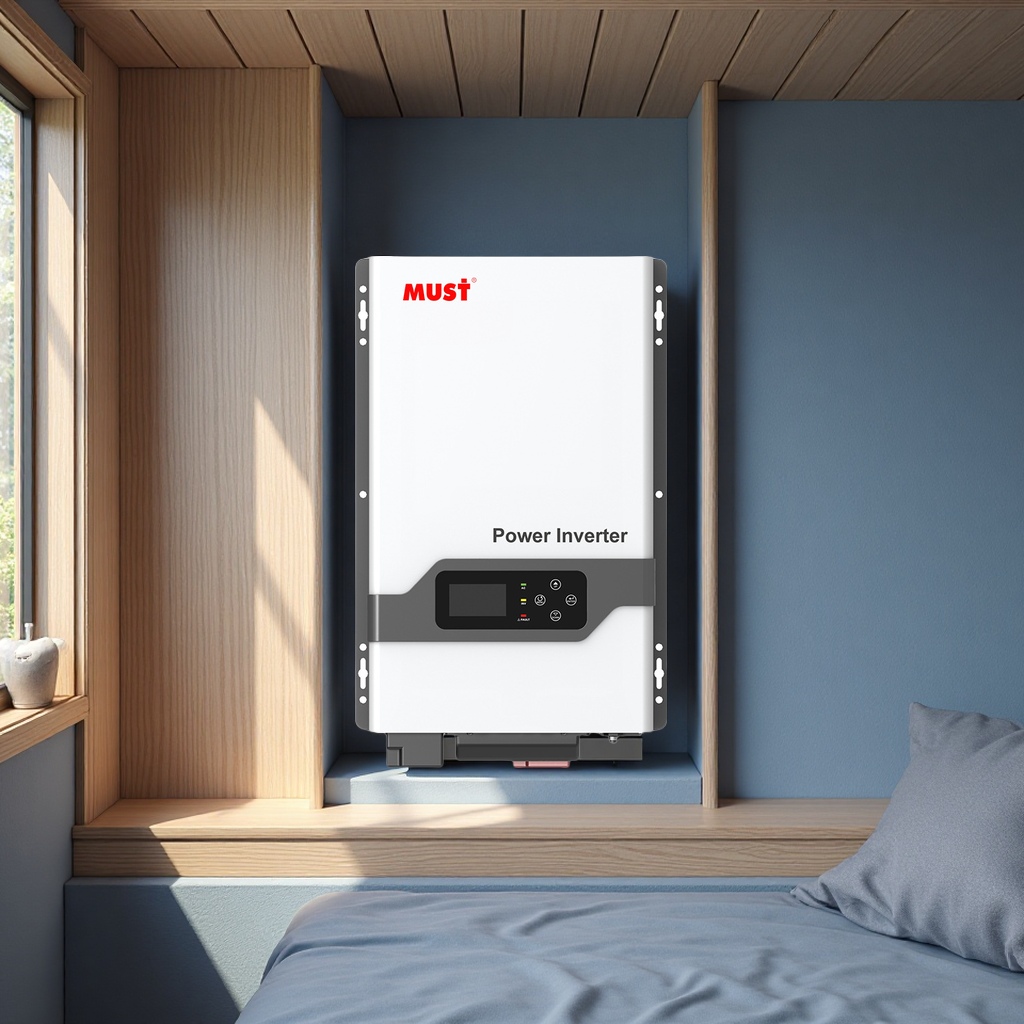 5kw solar inverter all-in-one machine 48v to 220v household energy storage pure sine wave power frequency LCD display electrical inverter power supply