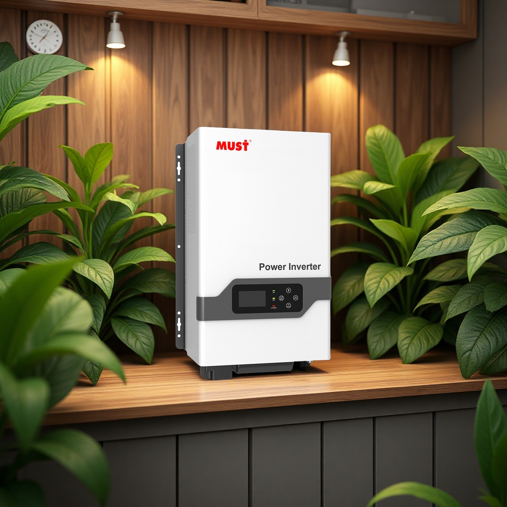 5kw solar inverter all-in-one machine 48v to 220v household energy storage pure sine wave power frequency LCD display electrical inverter power supply details Picture
