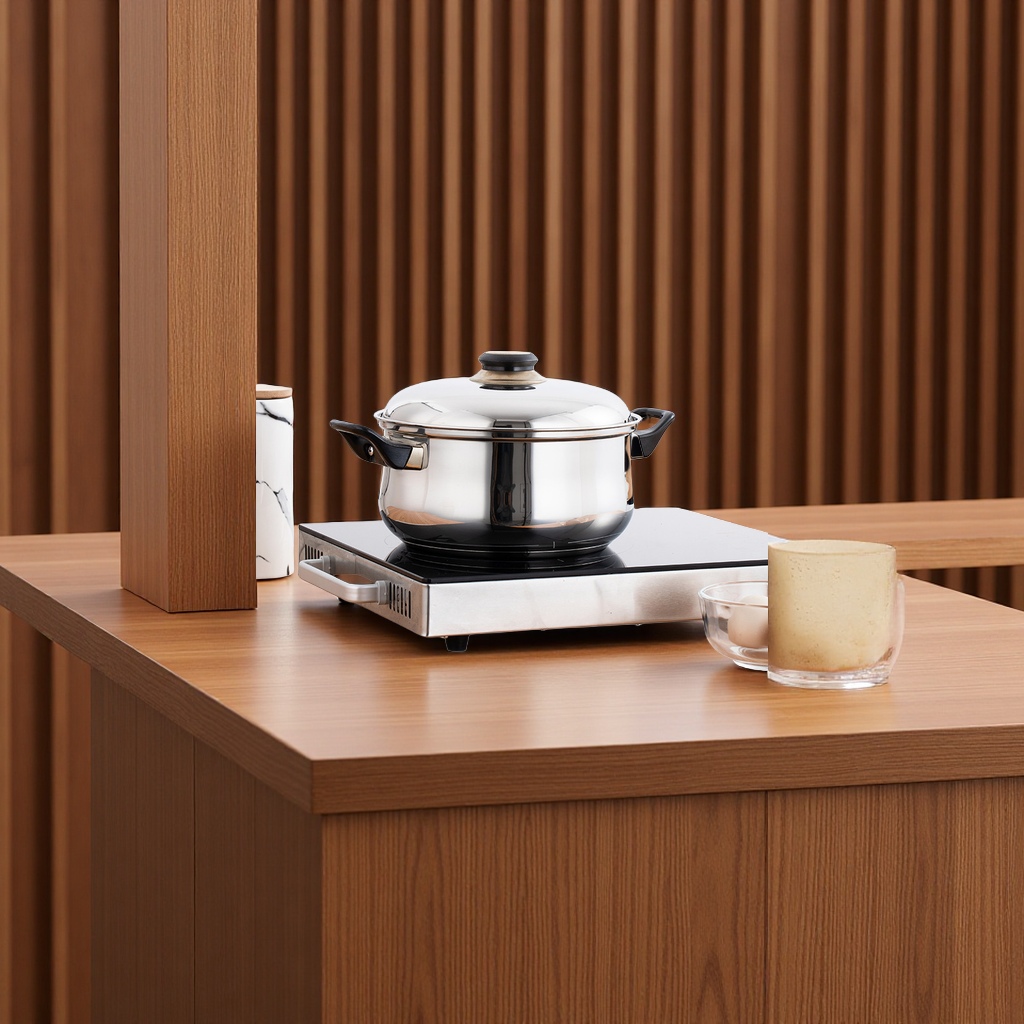 12-Piece Set Of B-Type Double-Bottom Stainless Steel Deep Soup Pot, Steamer, Stew Pot, Cooking Pot Combination, Household Stove, General Daily Necessities Cookware Set For Export Specification drawing