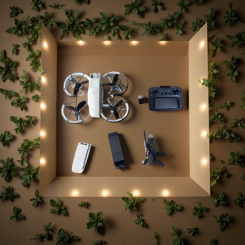 The M20 aerial photography mini drone measures 17x14x4cm, is lightweight and portable, with a remote control range of 60 to 80 meters and comes with a protective cover. It is an aerial photography entertainment toy Specification image