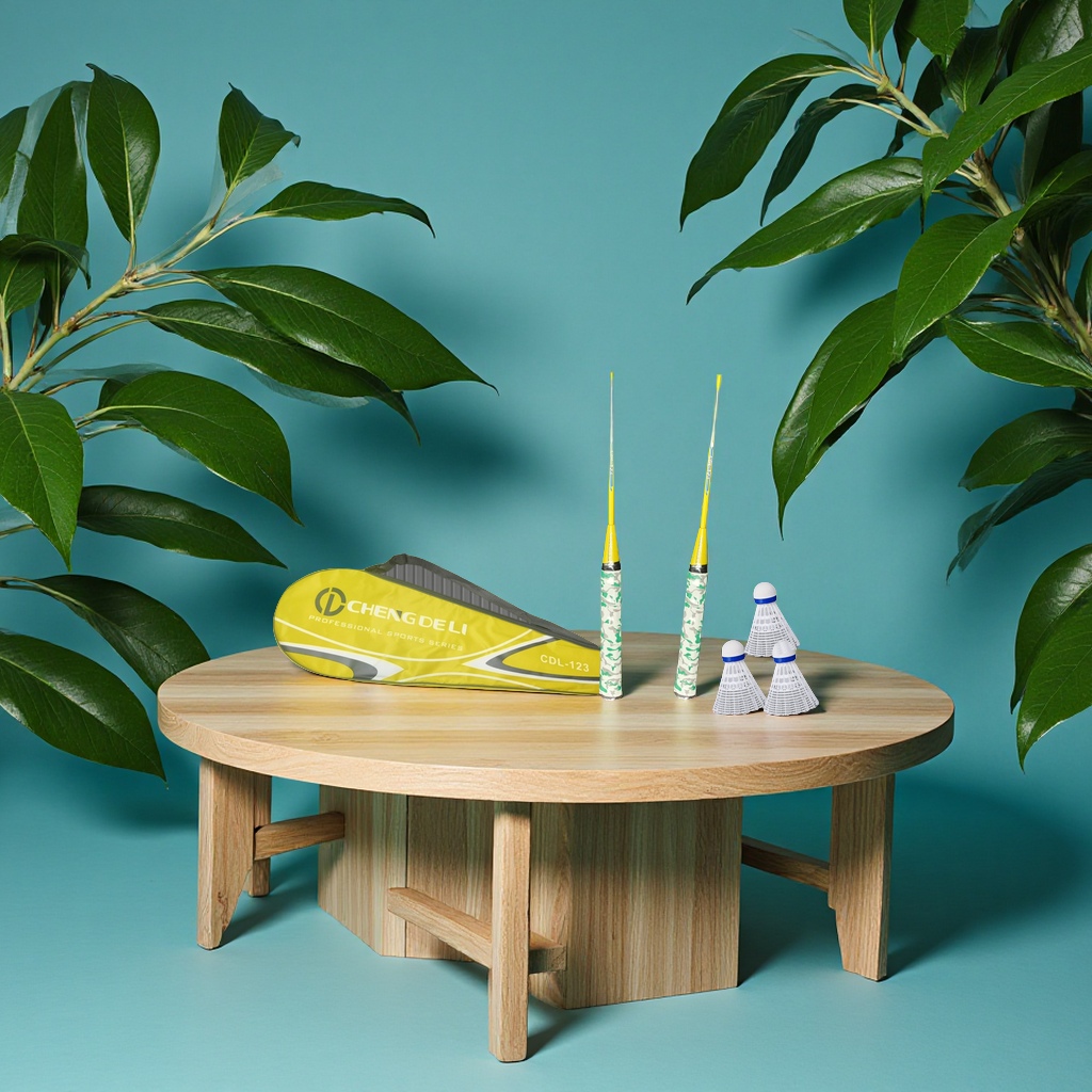 耐打连体羽毛球拍成人儿童训练比赛双拍套装运动户外网球用品