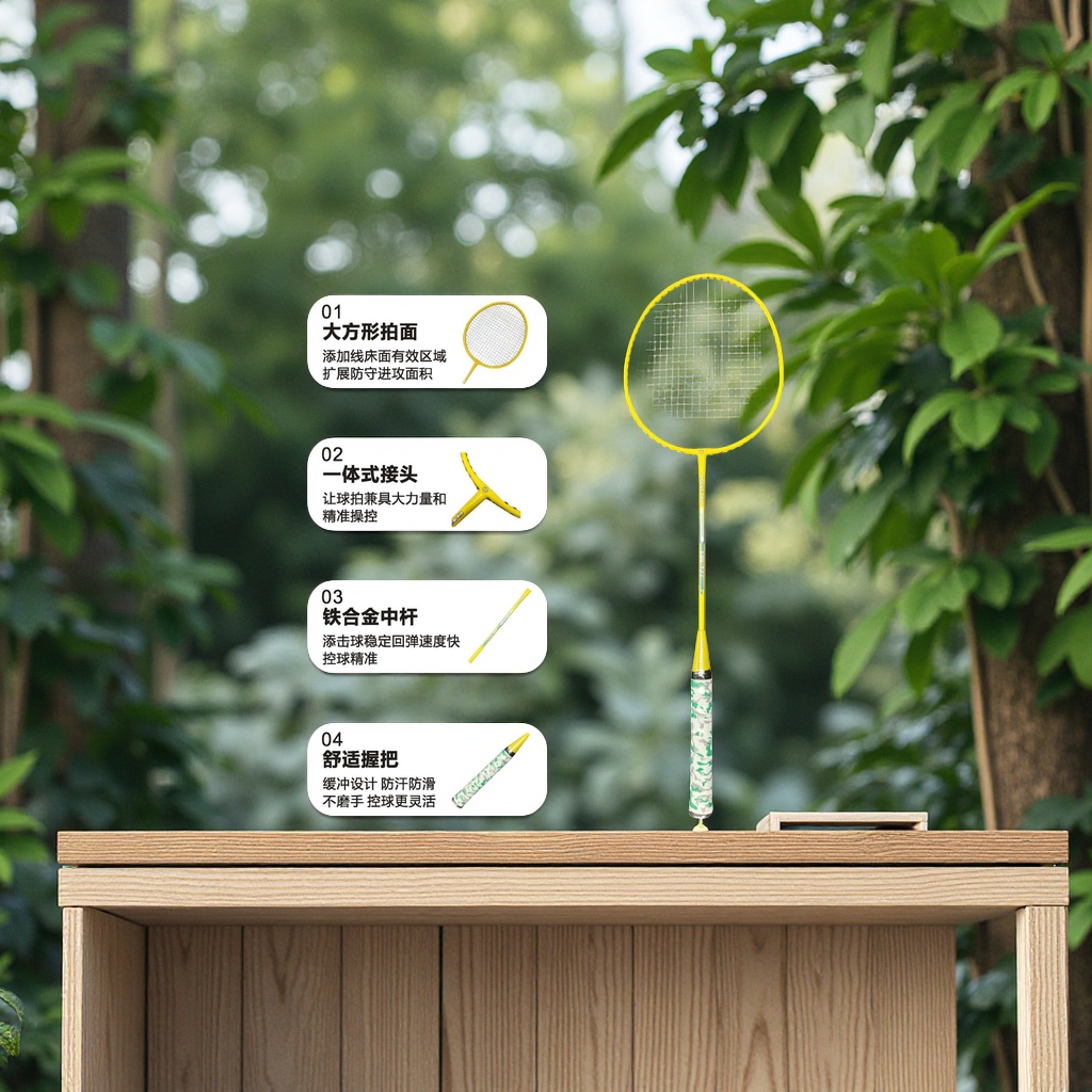 羽毛球拍、网球拍实物图