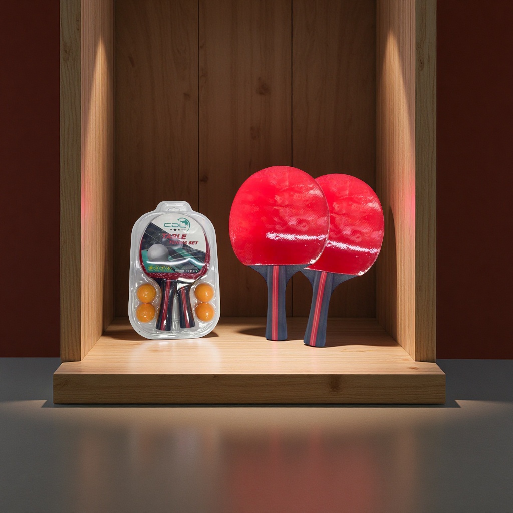 诚得利工厂直销乒乓球拍套装两只青少年儿童训练用双拍运动户外乒乓球用品