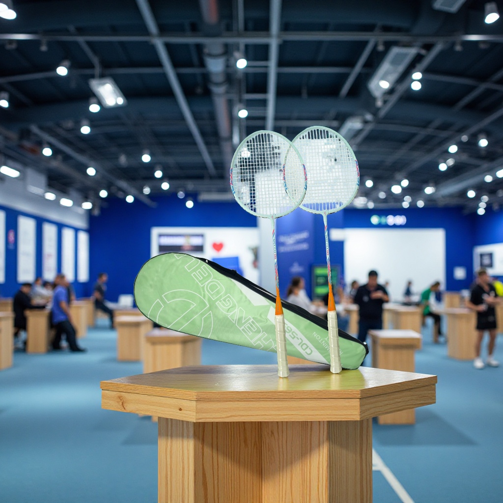 耐打超轻双拍套装工厂批发成人学生男女专业训练羽毛球网球运动用品