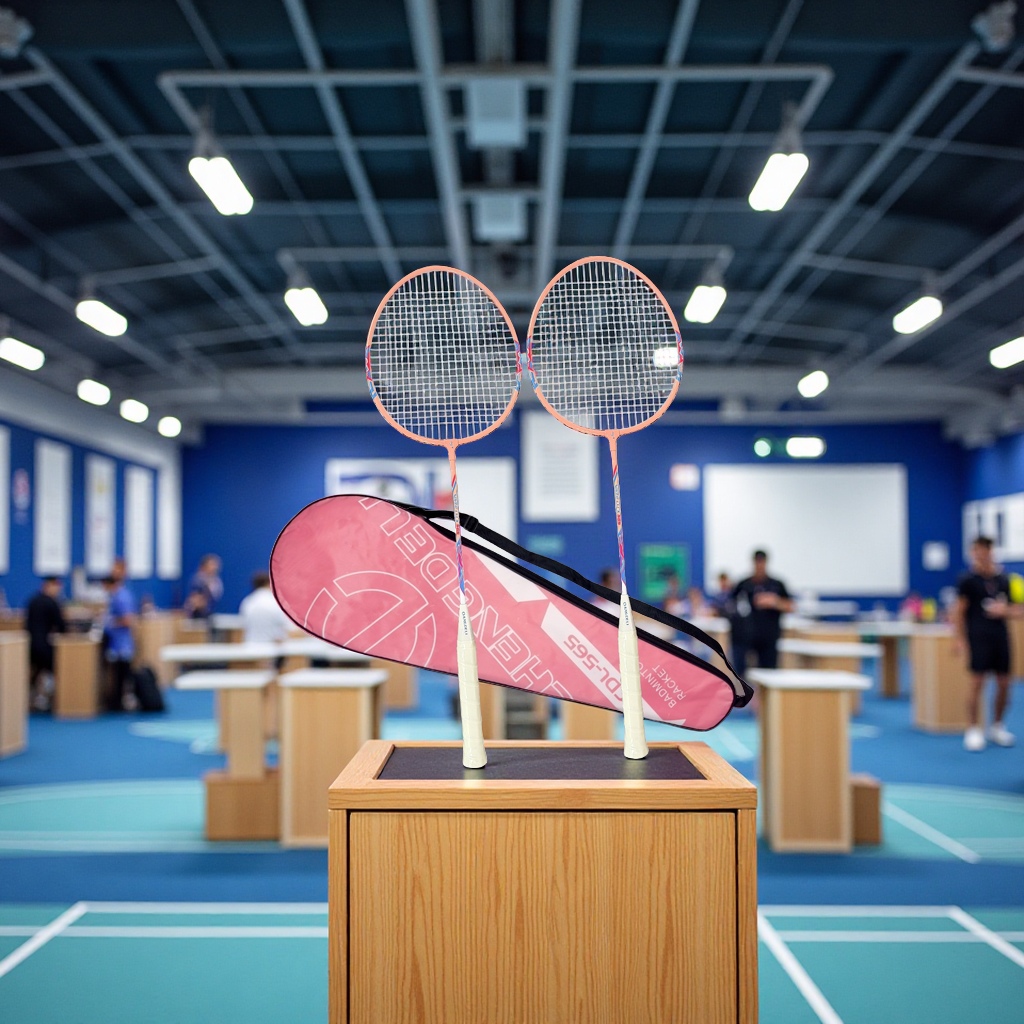 Durable ultra-light double racket sets factory wholesale adult, student, male and female professional training badminton and tennis sports equipment details Picture