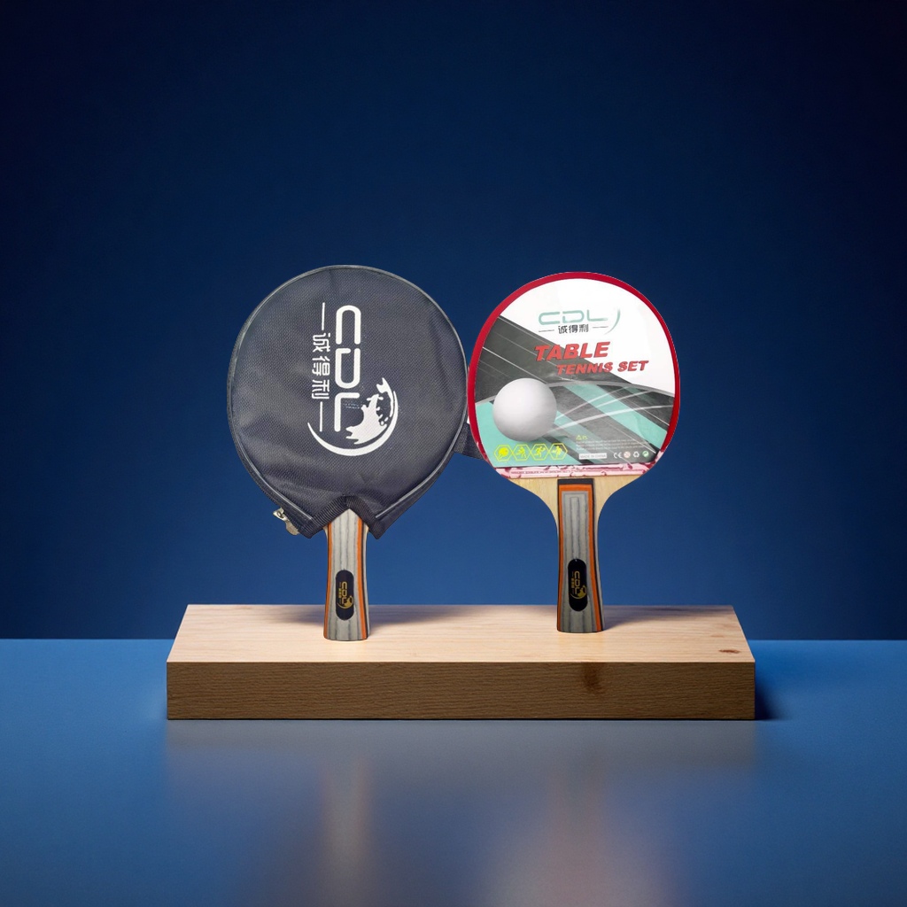 诚得利正品乒乓球拍单只装初学者学生训练比赛横拍运动户外乒乓球用品套包