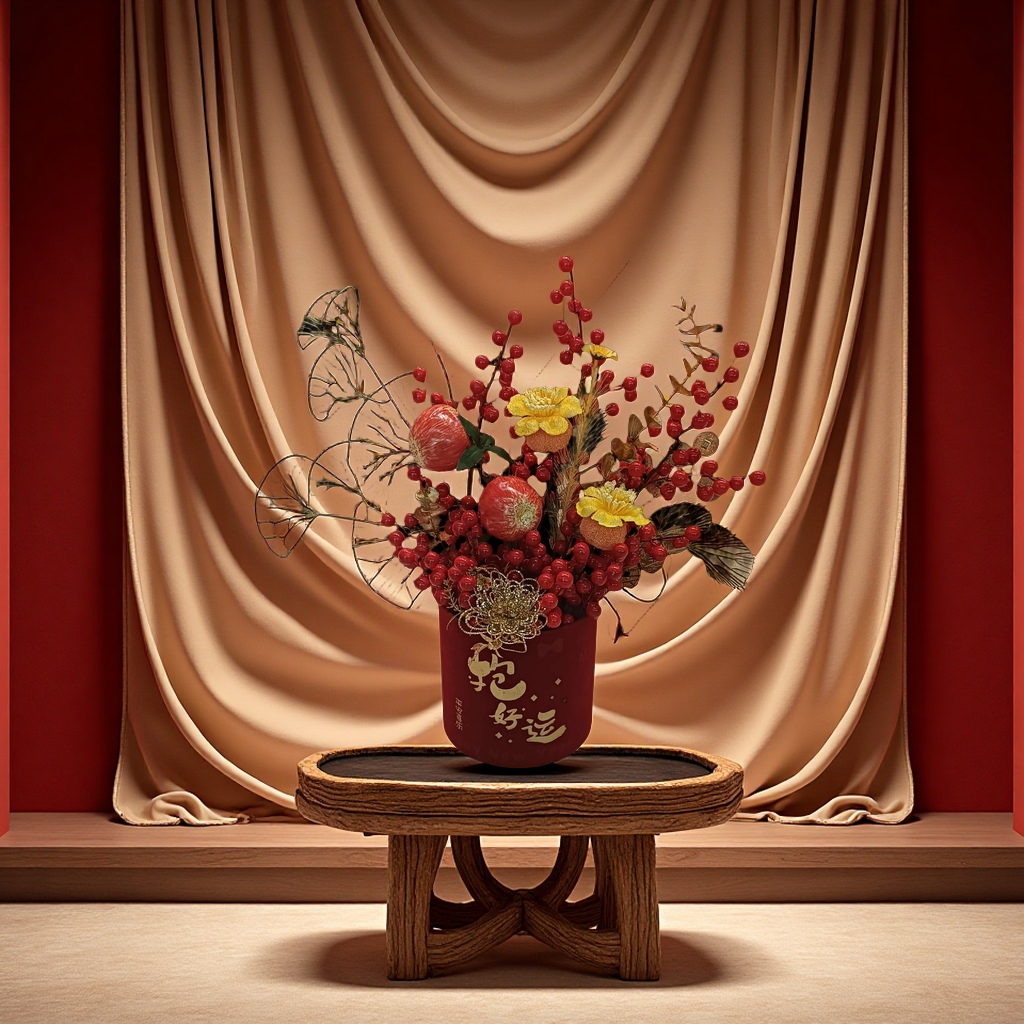 中国结摆件插花装饰品手工艺品家居客厅创意礼品花艺配饰