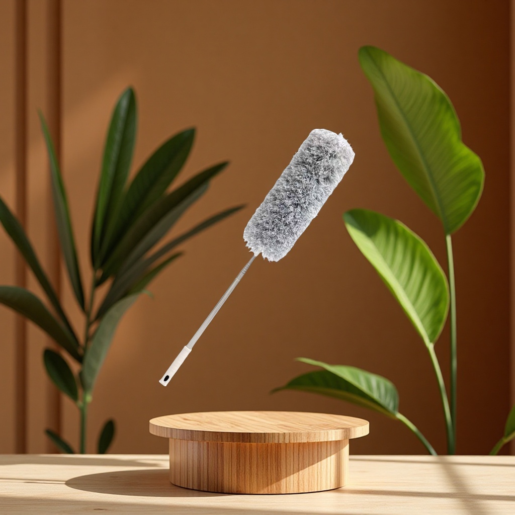 除尘掸鸡毛掸可伸缩灰尘刷除尘工具家用清洁工具可伸缩可弯曲清扫神器房顶清洁工具白底实物图