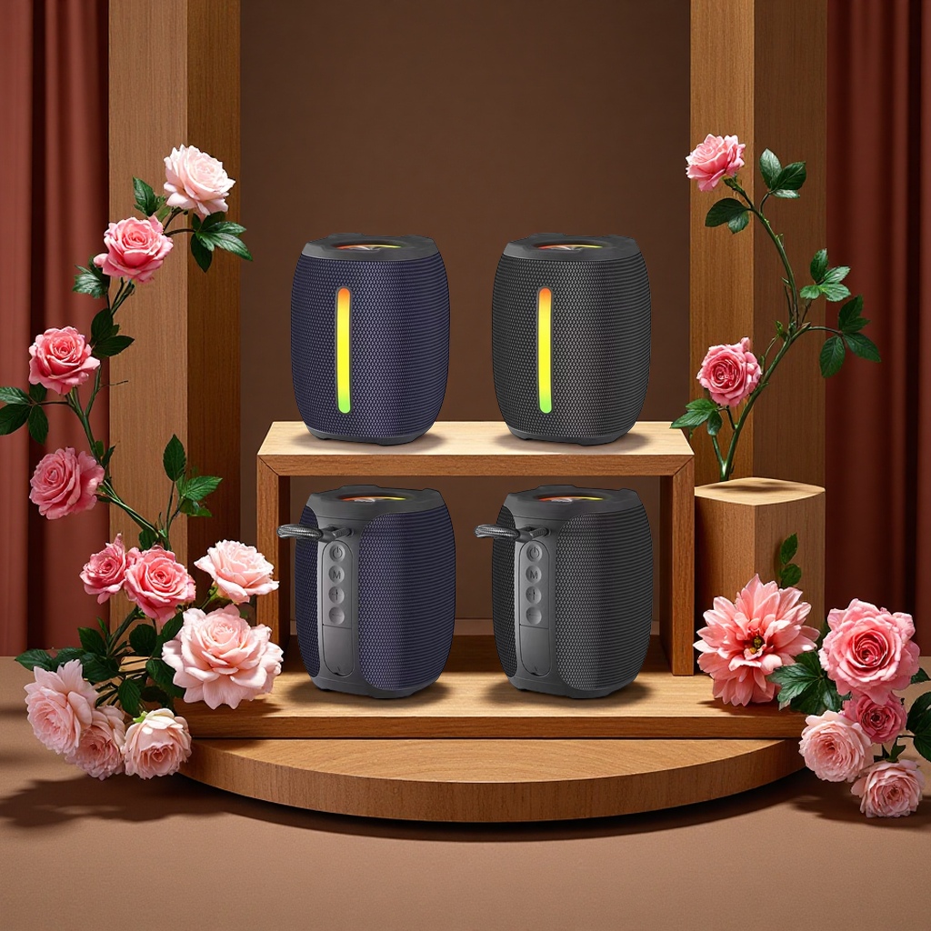 Waterproof fabric Bluetooth speaker, portable sweat-proof outdoor shockproof subwoofer, mini wireless speaker, suitable for travel and sports details Picture