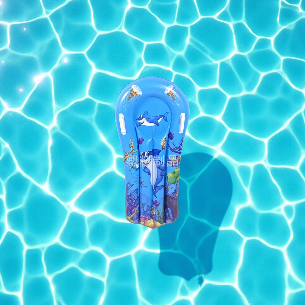 Hongyu Children's water surfboard, cartoon shark float, water play toy factory direct sales, sports outdoor swimming products, swimming rings details Picture