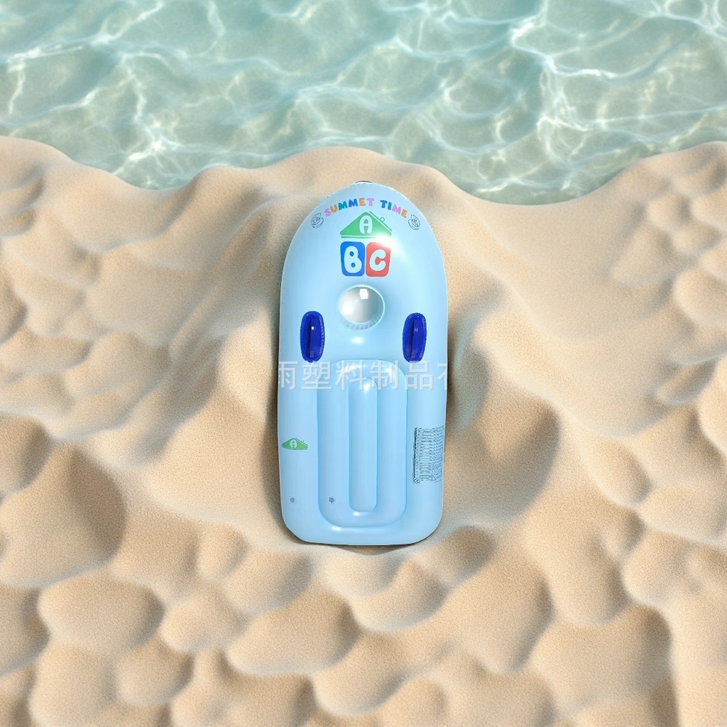 Hongyu's new thickened 120 shell surfboard float with armrests, water play and swimming equipment, children's swimsuits, factory direct sales details Picture