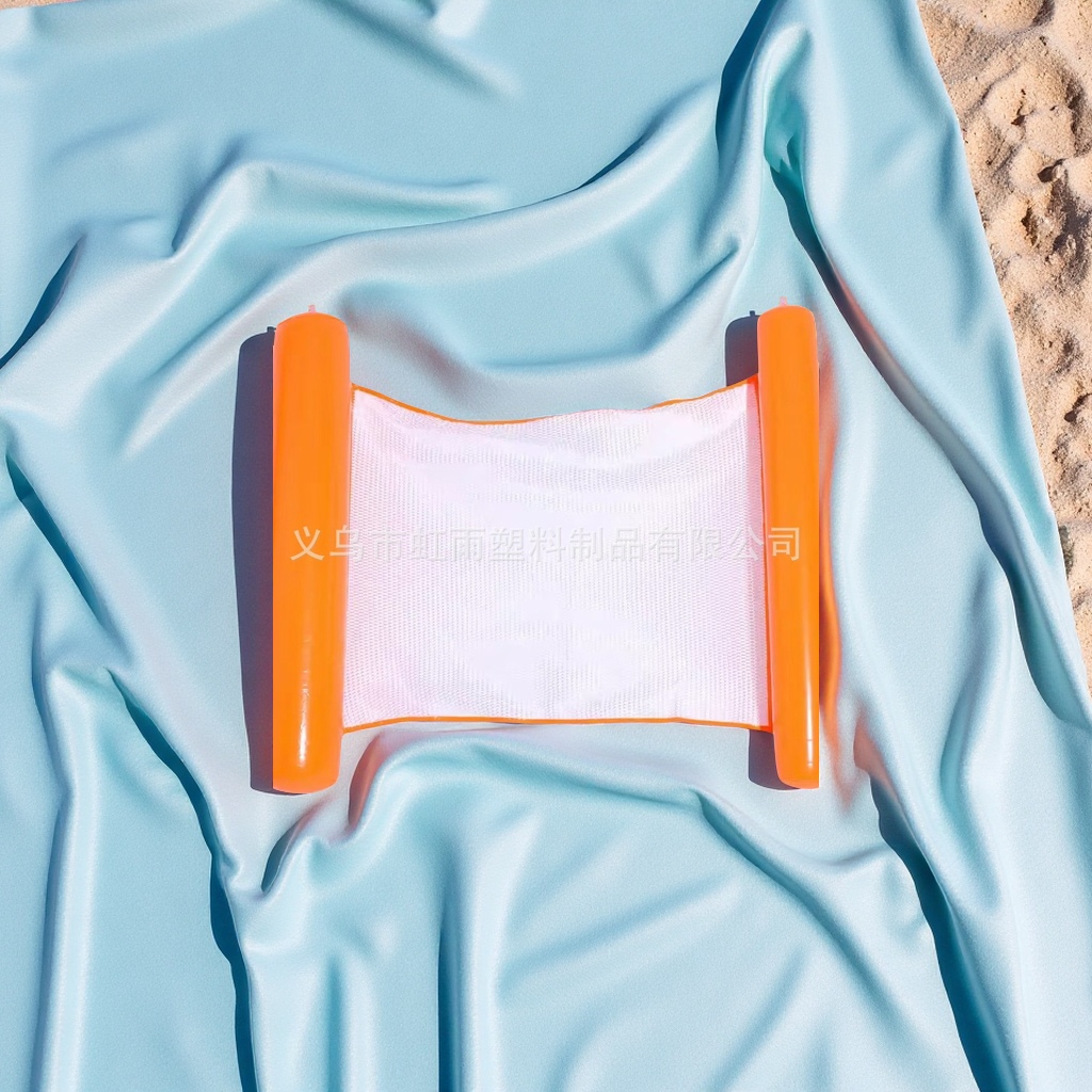 Hongyu Foreign Trade Water Lounge chairs, hammocks, PVC mesh inflatable floating beds, wholesale packaging, rubber pads, leisure and outdoor products Specification drawing
