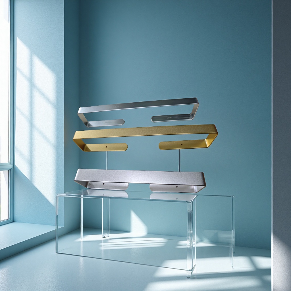 毛巾架太空铝毛巾架白底实物图