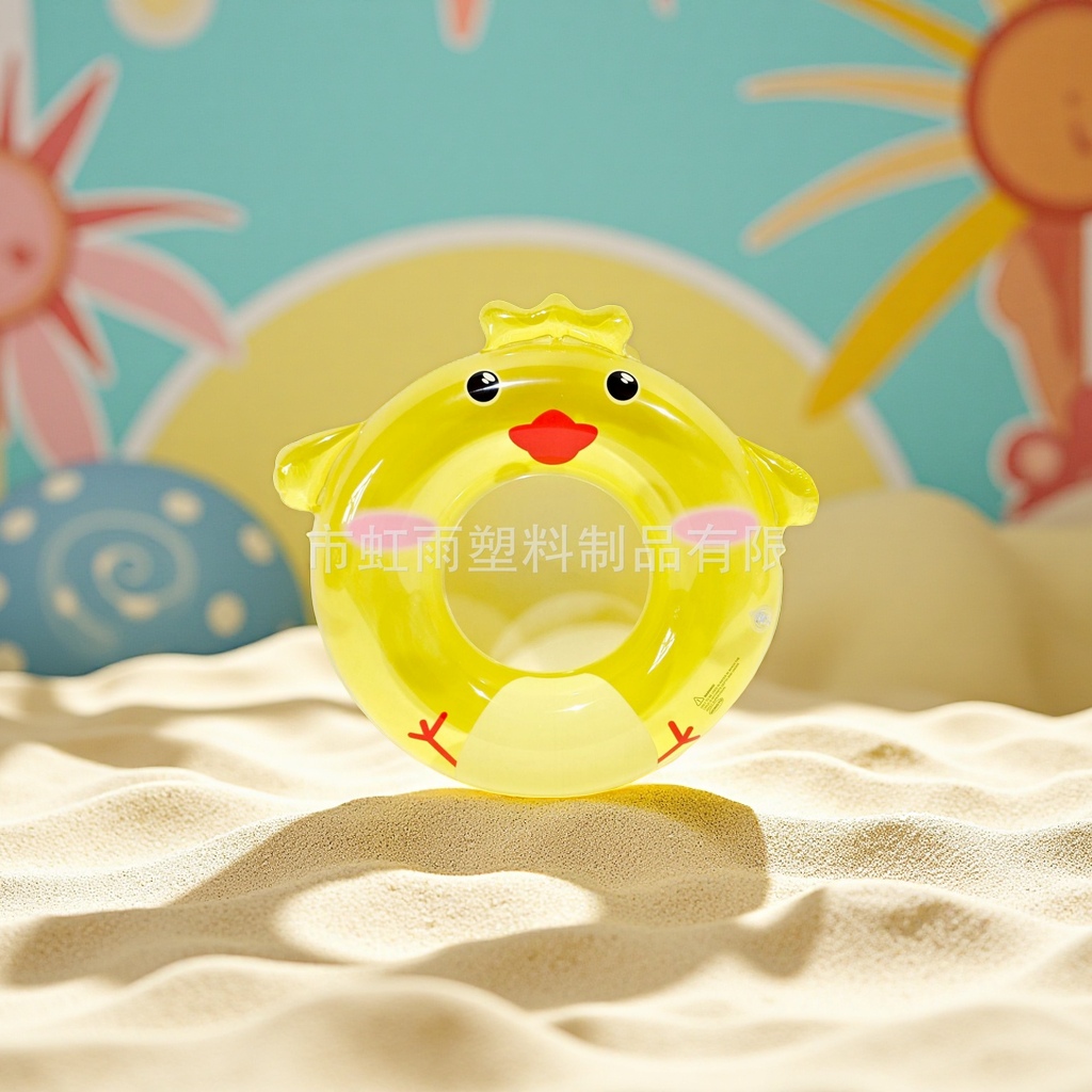 Hongyu thickened children's cartoon animal transparent and environmentally friendly PVC water inflatable toys manufacturer wholesale swimming rings sports outdoor swimming products full figure