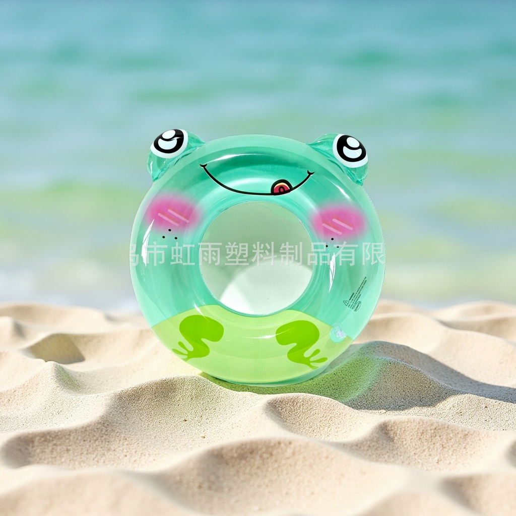 Hongyu thickened children's cartoon animal transparent and environmentally friendly PVC water inflatable toys manufacturer wholesale swimming rings sports outdoor swimming products Specification drawing