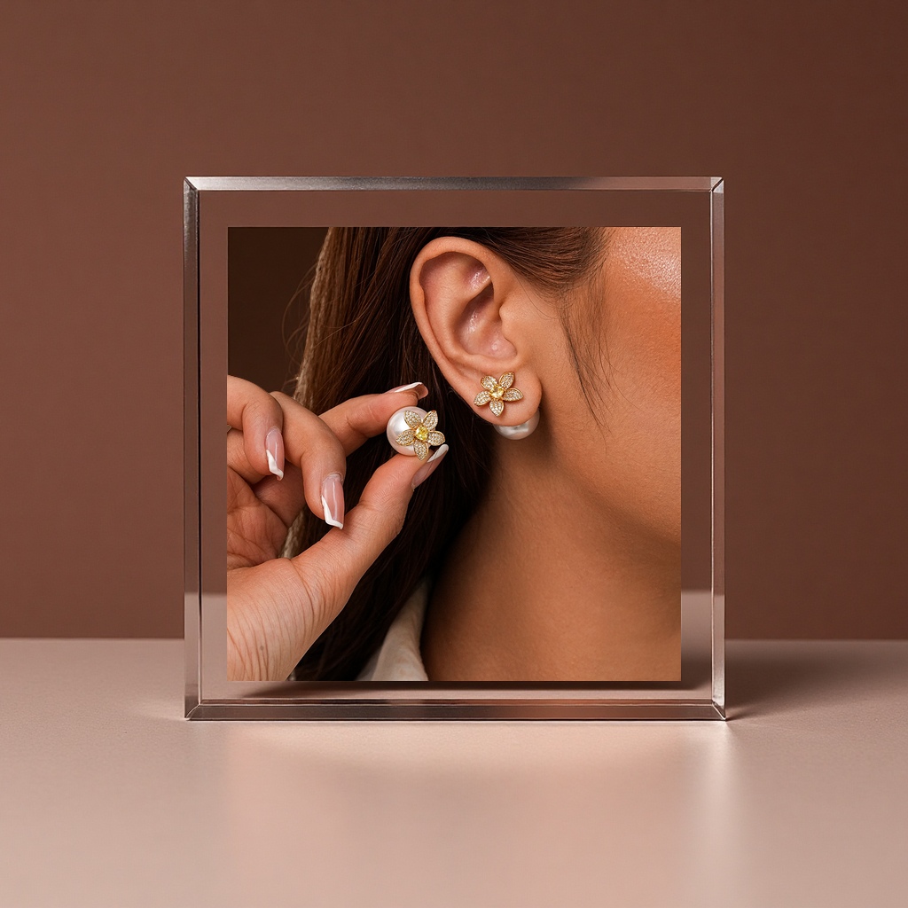 高级感锆石珍珠耳环轻奢通勤耳饰2025新款气质百搭耳钉耳针饰品