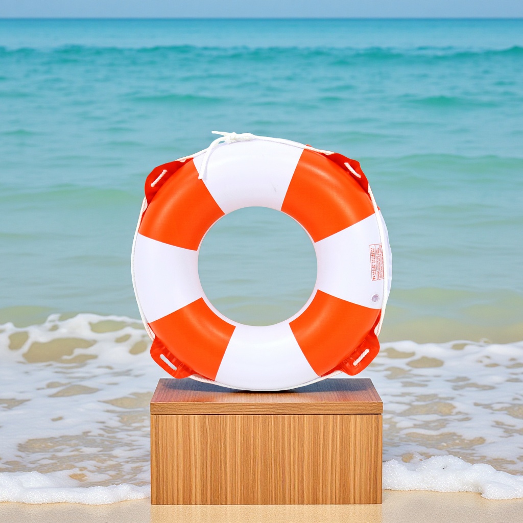 Hongyu vintage orange swimming rings for adults and teenagers, thickened material, seaside life-saving protective belts, ropes, underarm rings and safety equipment full figure