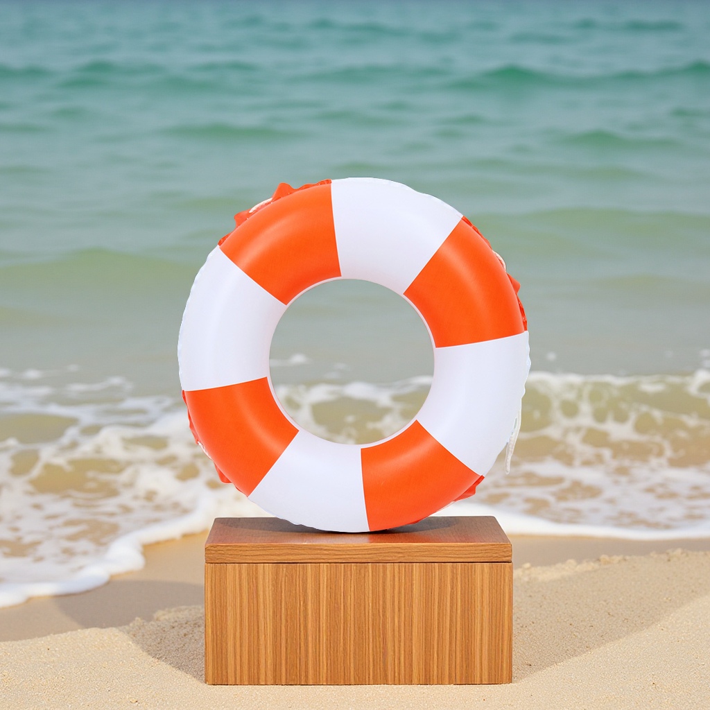 Hongyu vintage orange swimming rings for adults and teenagers, thickened material, seaside life-saving protective belts, ropes, underarm rings and safety equipment Specification drawing
