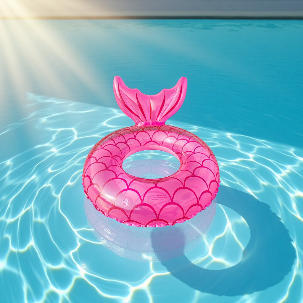 Hongyu Mermaid Swimming ring, large cross-border Internet celebrity, thickened transparent inflatable fish tail swimming ring, outdoor swimming products for sports Item Picture