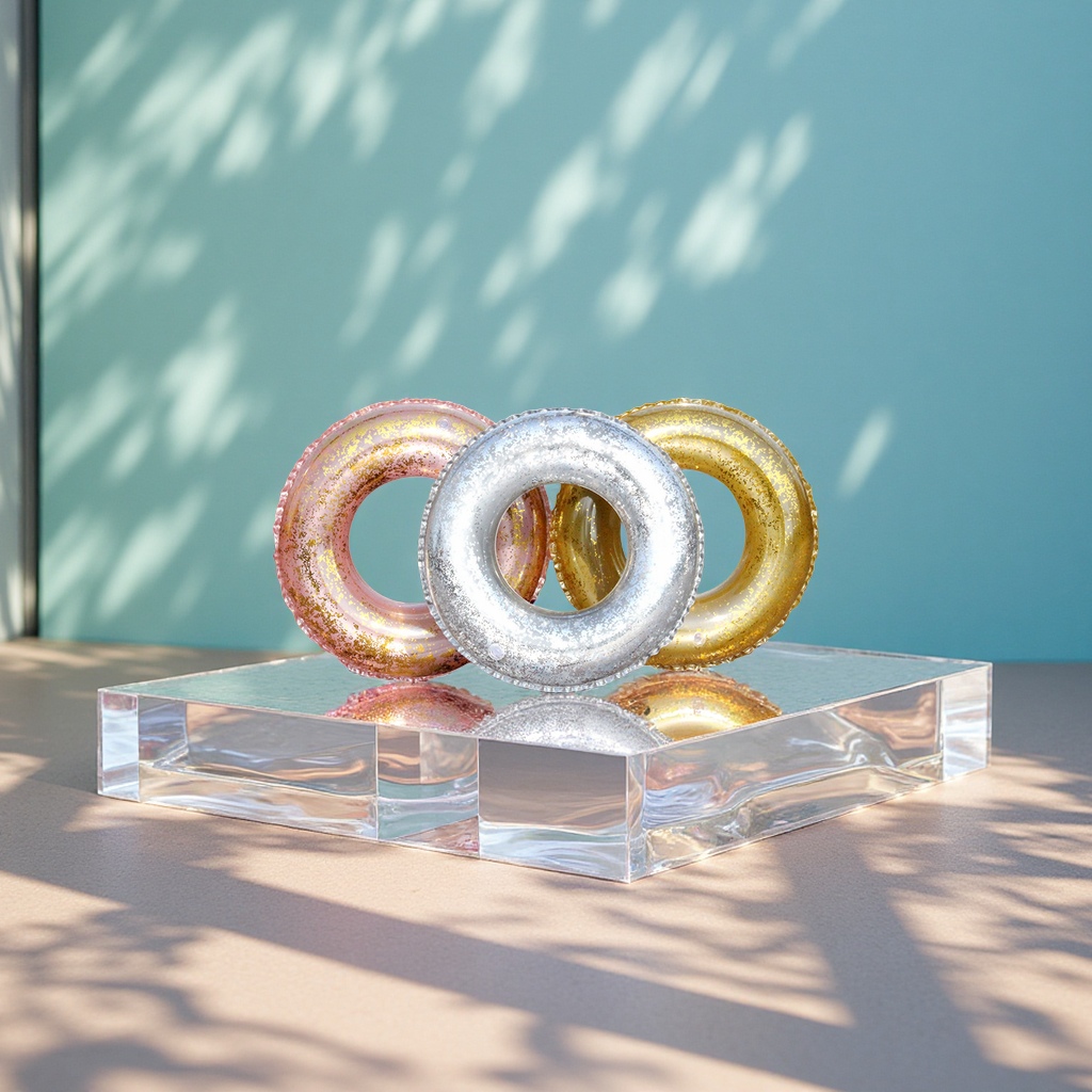 Hongyu Sequined semi-transparent inflatable swimming rings, internet-famous glitter adult gold onion swimming rings wholesale, sports and outdoor swimming products full figure