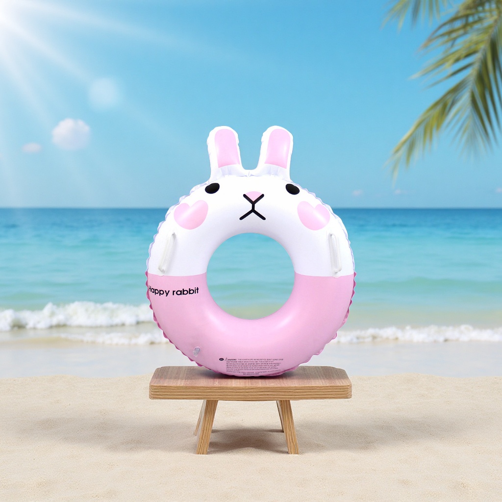 Koni Rabbit's best-selling thickened animal swimming ring, children's cartoon inflatable life buoy, cross-border PVC sports and outdoor swimming products