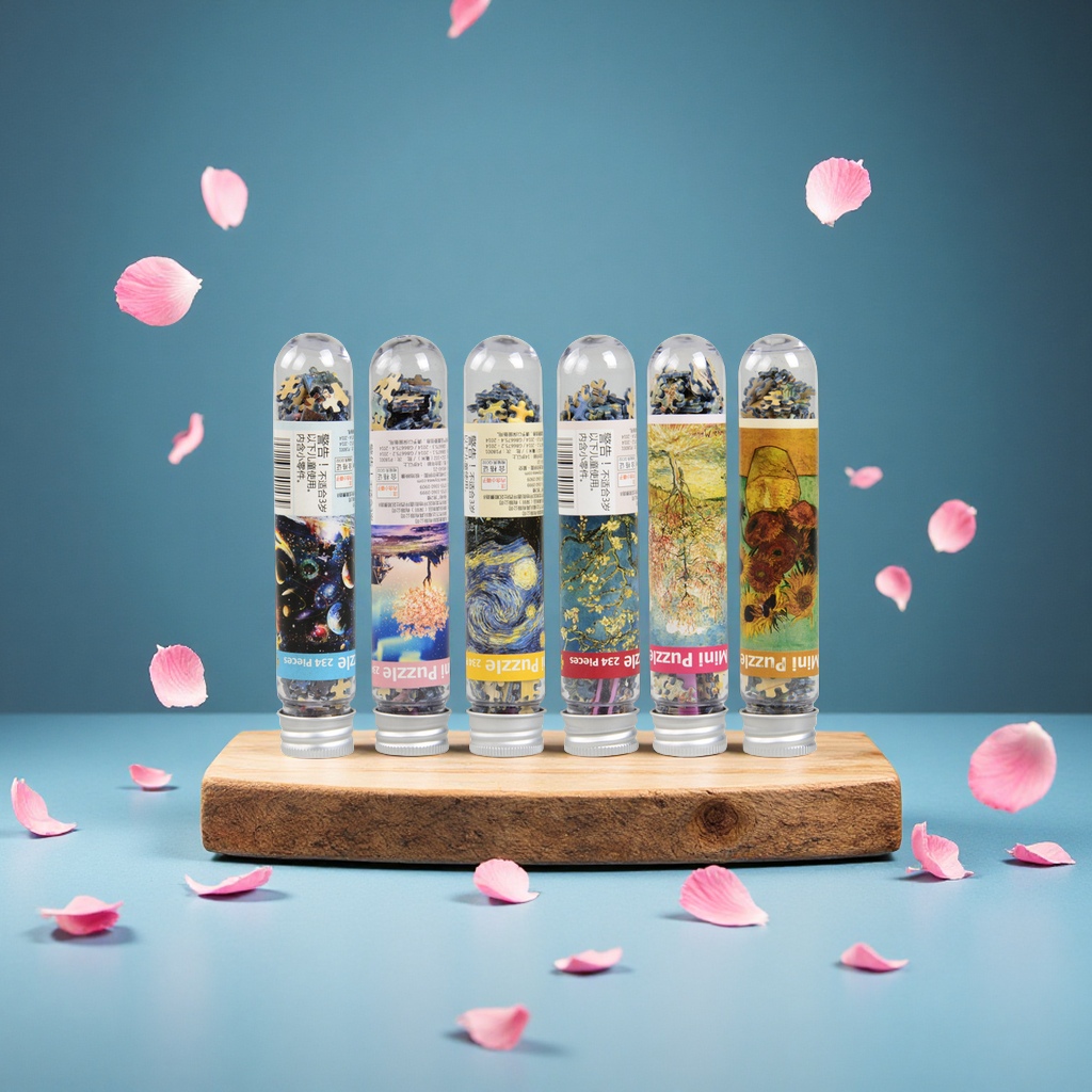 迷你蓝卡试管拼图趣味益智儿童早教启蒙玩具拼装拼图游戏适合6岁以上