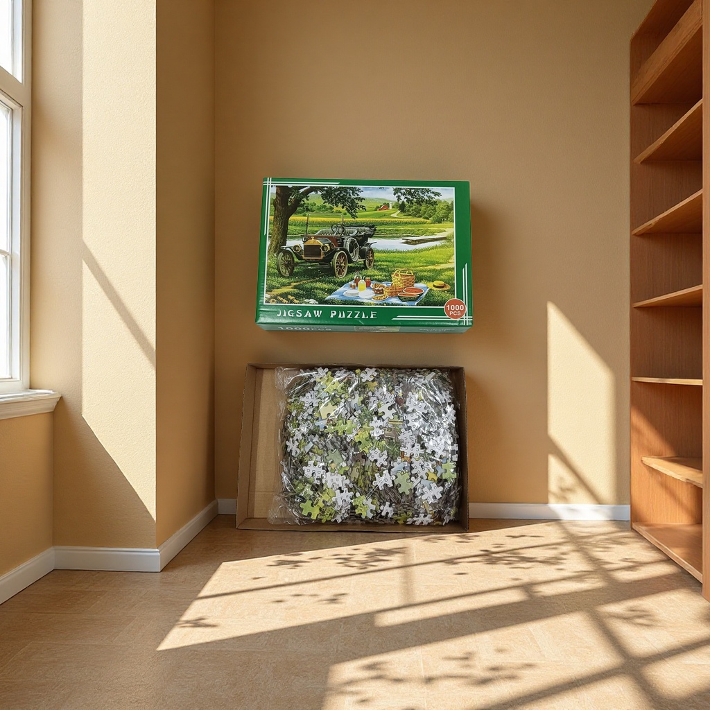 500-piece fun bean puzzle, 1000-piece children's educational coloring puzzle, puzzle game, educational toy