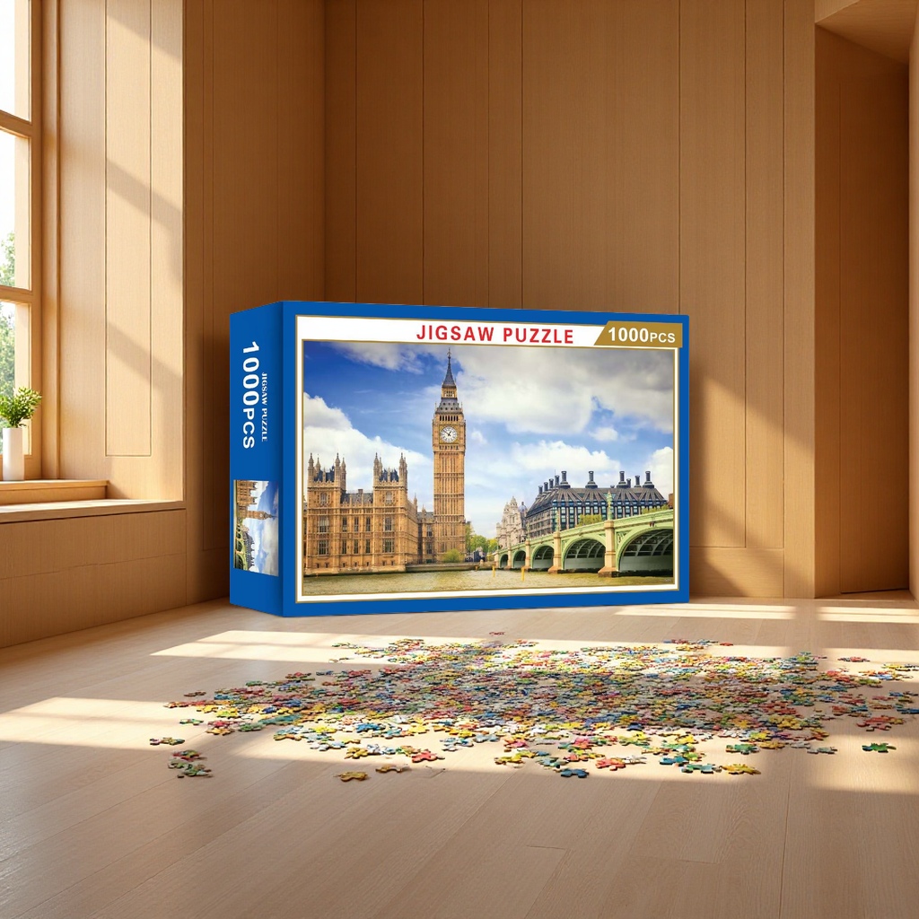 500-piece fun bean puzzle, 1000-piece children's educational coloring puzzle, puzzle game, educational toy Specification image